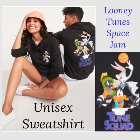 Space Jam Tops - Vintage Hoodie Sweatshirt Looney Tunes Space Jam New Legacy Collector Size Large